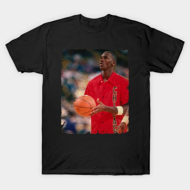 Michael Jordan, Before NBA Finals Championship T-Shirt by Wendyshopart